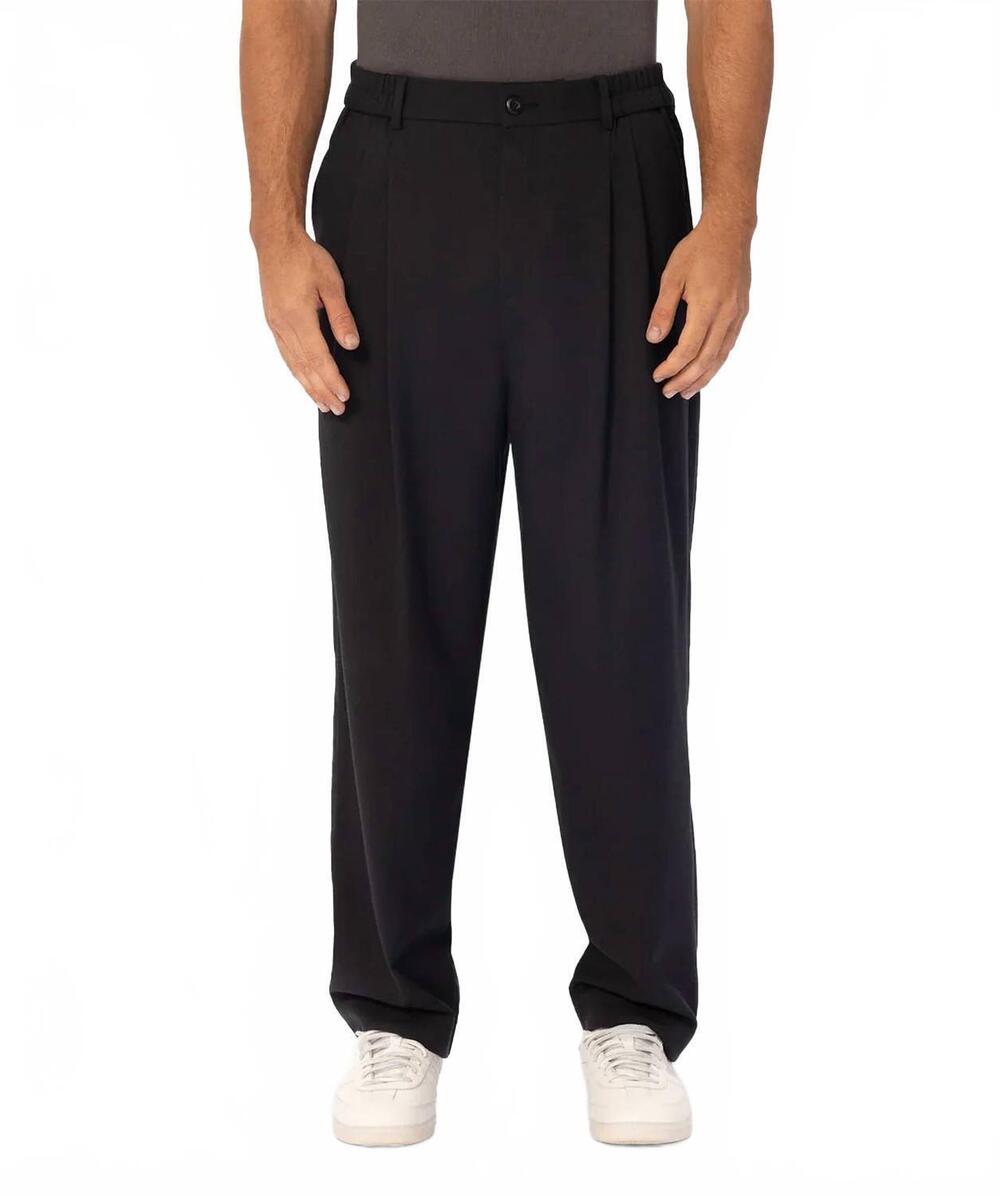 NEW INDUSTRIE milano pleated trouser in black